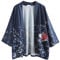 Veste kimono japonaise Robe classique Haori Tokio Harajuku Style antique floral Décontracté Peignoir de bain Vêtement de nuit pour femmes hommes et filles bleu taille unique grande taille