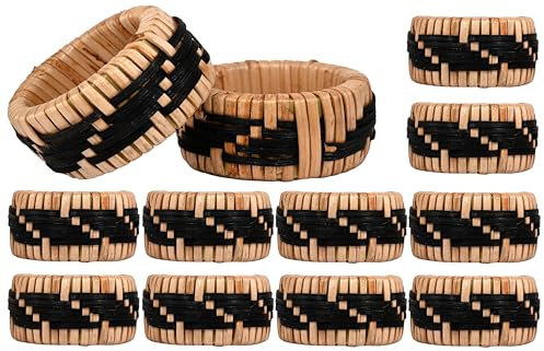 Alpha Living Home Serviettenringe 12- Pack braun