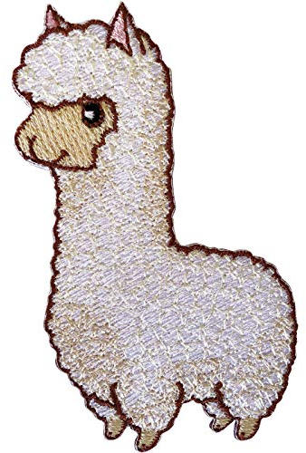 Lama Alpaka Patch Aufbügeln annähen Lama Schaf bestickt Abzeichen Tier Stickerei