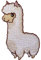 Lama Alpaka Patch Aufbügeln annähen Lama Schaf bestickt Abzeichen Tier Stickerei