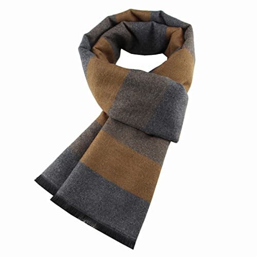 Ueither Hombres Cálido y Acogedor Bufanda del tartán Moda y Elegante Bufanda a Cuadros Clásico en Otoño Invierno Check Scarf