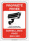 AUA SIGNALETIQUE - Panneau Propriété privée sous surveillance vidéo 24H /24-150x210 mm, Aluminium Dibond 3mm