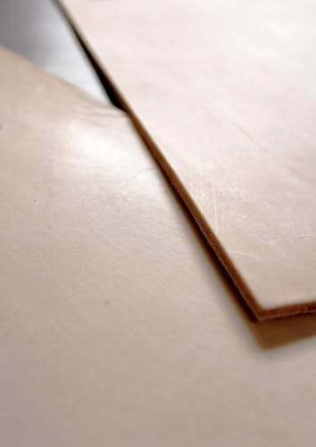 Förster-Fellnest Zuschnitt-Auswahl: Kräftiges Blankleder, Dickleder, 4,3-4,5 mm dick! Punzierleder - pflanzlich gegerbt, für viele Projekte: Tasche, Köcher, Holster, Messerscheide usw.