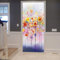 A.Monamour Türtapete Selbstklebend Türfolie Türposter 3D Frühlings Saison Bunte Blumen Aquarell Bilder Vinyl Folie Türdeko Tapete Wandbild Türaufkleber Türtattoo 90 x 200 cm