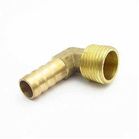 Leloo Luiho-Brass Messing Schlauchkupplung Koppler-Verbindungs ​​6mm 8mm 10mm 12mm 14mm 16mm 19mm, 1/8 1/4 3/8 1/2 3/4 Gewinde Elbow Rohrverschraubung, stark und robust