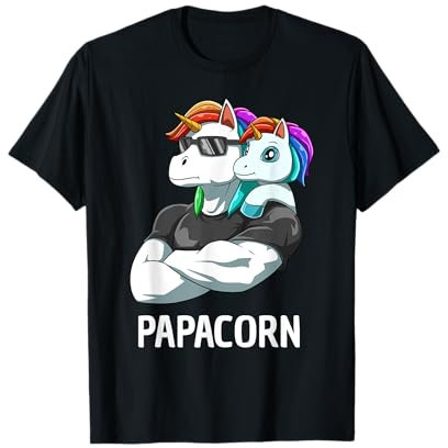 Papacorn Père fille licornes T-Shirt