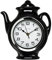 Park Madison Teapot 11 Inch Quality Quartz Battery Operated 3-D Easy to Read Home/Office/Kitchen/Classroom/School Clock Classic Movement