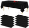 10 Packungen Tischdecke Schwarz Tischdecke Einweg Tischdecke Plastik Papiertischdecke Tischdecke Rechteckig für Hochzeitsdeko, Geburtstagsfeier, Babypartys, Empfang,Hochzeitsdeko Tisch