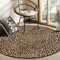 SRTJURFG Runden Teppiche Weich Groß rutschfest Waschbar Teppich Sexy Leopard für Wohnzimmer Kinderteppiche Flauschige Runden Groß Schutzmatten ø 160CM