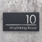 House Numbers Plaques Door Plaques Door Number For Wall House Floating House Sign Laser Cut Floating House Sign (Matt Grey & Silver Text)