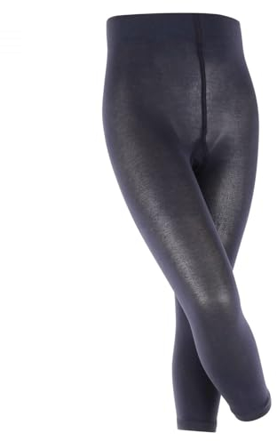 FALKE Unisex Kinder Leggings Cotton Touch K Le Baumwolle einfarbig 1 Stück, Blau Dark Navy 6370, 98-104