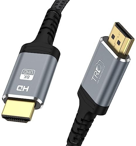 TRD 1M 8K HDMI Cable, 8K 2.1 cable @60HZ hdmi, 4K@120HZ, HDMI eARC Cable, Dolby, Compatible with Latest game console, TV/3D, Ethernet, PS3, PS4, Projector, Soundbar