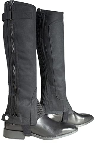 HORZE Damen Mini Chaps Amara, Halbchaps zum Reiten, Schwarz, L/W