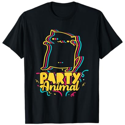 Lustiges Partytier | Disco | Tanzende Katze Meme T-Shirt