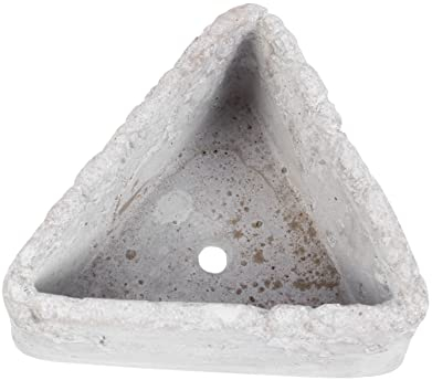 Happyyami 1Stk Dreieckiger Blumentopf aus Zement Mini-Pflanztöpfe Pflanzgefäß für den Innenbereich Zimmerpflanzentöpfe Pflanzendekor Pflanzenbehälter Sukkulententopf drinnen Container Büro