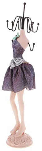 Leeadwaey Charm Eleganter Schmuckständer zum Aufhängen Modell 3, lila, 32 cm