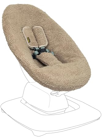Ukje Liner Schwingbezug kompatibel mit 4moms MamaRoo 5, Multi-Motion Baby Schaukel, Baby Schaukelbezüge, Babywippenbezug, leicht zu installieren, handgefertigt in Europa (Taupe)