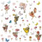craspire 8 Feuilles 8 Styles Fée Fenêtre Autocollants Fleur Papillon Autocollants Fenêtre Adhésif Décoration Murale Autocollants pour Noël Salle de Classe Chambre Salon Fenêtre Magasin Vitrine
