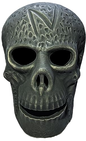 Luojuny Feuerstelle Schädel Keramik Requisiten Volle Größe Halloween Schädel Dekorationen Wiederverwendbare Totenkopf Dekor für Zuhause Totenkopf Feuerstelle Steine für Lagerfeuer, Lagerfeuer, Kamin,