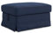 MASTERS OF COVERS Hockerbezug Kompatibel mit IKEA Ektorp Hocker, Ersatzbezug, Handgefertigt, 100% Baumwolle, 82 x 62 x 44 cm (Blau, Baumwolle)