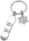 INGJIA Lot de 1 porte-clés ski athlète cadeau porte-clés ski charme métal skieur porte-clés, argenté
