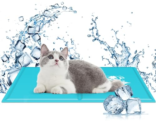 Nobleza - Kühlmatte für Hunde Katzen Selbstkühlend, Innoxious Gel Self Kühldecke, Kratzfest/Wasserdicht/rutschfest Kühlmatte für Hunde und Katzen