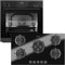 Oranier Backofen Set EBS420 Einbau autark - 9 Funktionen inkl. 90 cm Gas-Glaskeramik-Kochfeld GKH890-5 Kochstellen mit Design Bedienknebel