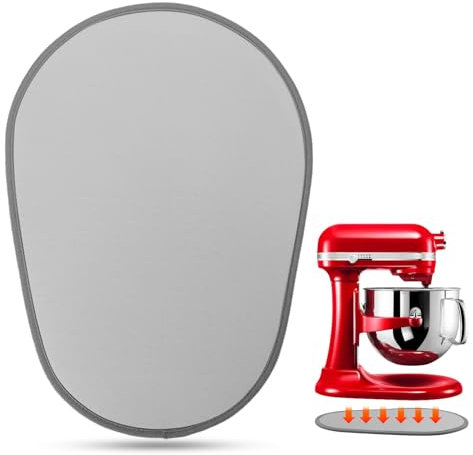 Mixer Sliding Mat for Kitchen Aid - Kitchen Counter Appliance Slider Mat Mixer Attachment for Kitchenaid 5-8 Qt Bowl Lift Stand Mixer, Mover Slider Pad Mixer Countertop Accessories, Grey