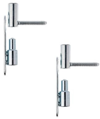 Gedotec Scharniere - Renovier-Bänder Türscharniere aus Stahl massiv - verzinkt | P50 | 2 Stück Türbänder zum Einbohren in Fenster und Türen | Türscharniere für Holz und Kunststoff mit Kugellager