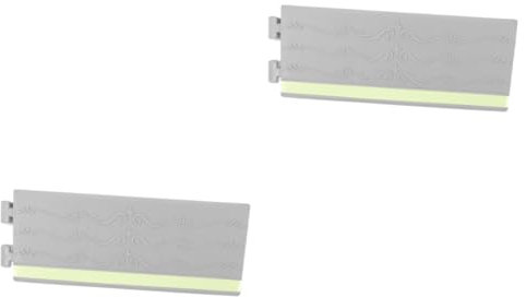 ULTECHNOVO 2pcs Indoor Plastic Ramp Easy Install Pad for Stairs Door Sweep Robot Accessory