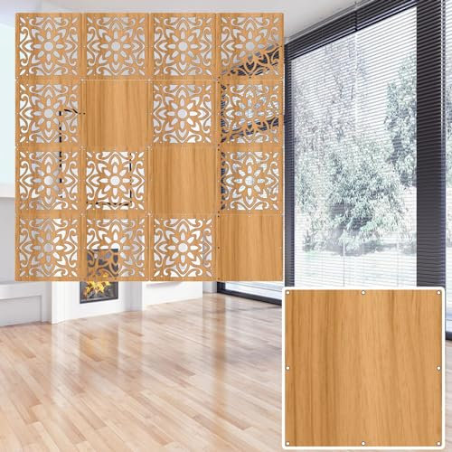 Raumteiler aus Holz für Wohnzimmer, Flur, Eingang, Küche und Esszimmer, hängende Trennwand mit hängender Deckentür, stilvolle und funktionale Wohnkultur (Stil 2, 1 Stück)