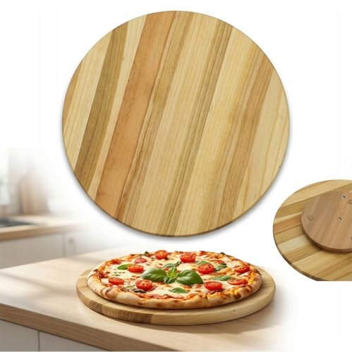 Tavola da cucina rotante | diametro 35 cm | rotondo in legno, per servire snack, piatto decorativo