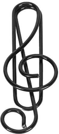 100 Stück Musik-Büroklammern, Metall-Lesezeichenklammern in Form von Musiknoten für Schreibtisch-Lesezeichen, Büro, Schule, Notizbuch, Schwarz