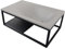 Vente-unique-Waschtisch rechteckig - Beton & Edelstahl - Grau & Schwarz - 61 x 39 cm - TICINO