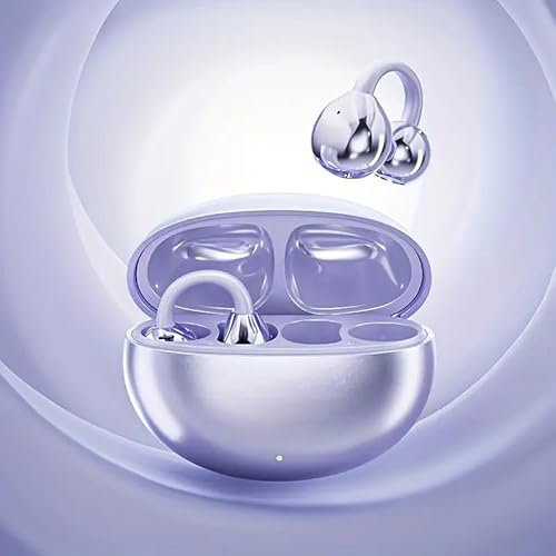 RETZLA Wireless Bluetooth Earbuds, Clip-On Design, Semi-Open-Back, Touch Control, Noise Cancelling Voice Call, Wireless 5.4, Sweatproof, Lightweight, Secure Fit for Running, Cycling, Gaming