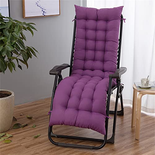 Hearda Liegenauflage 120x48, Auflage Gartenliege Bequeme Sonnenliege Auflage Klappbar Antirutsch Liegestuhl Polsterauflage Extra Dicke Sitzauflagen für Deckchair (Lila,48 * 120cm)
