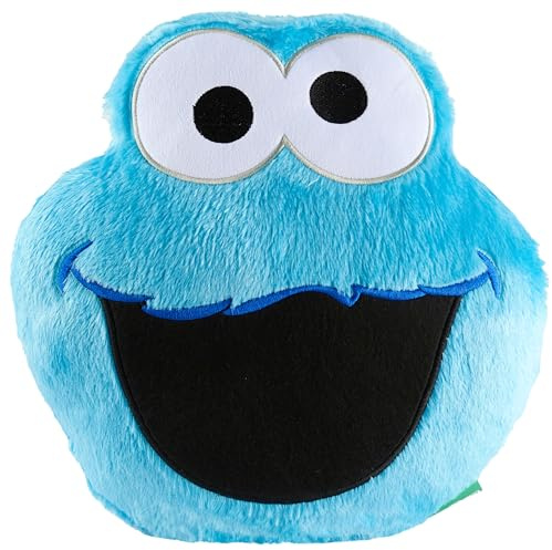 Get Trend Die Sesamstraße Krümelmonster 3D Kuschelkissen für Kinder & Erwachsene, Fleece Plüsch Sofakissen, Deko für Couch & Schlafzimmer, Kinder Geschenke