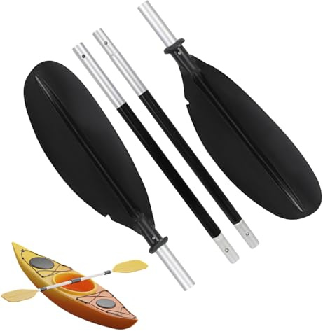 Sghtil Kajak-Paddel - Doppelpaddel für Seeboot, Doppelkopf aus Aluminiumlegierung, zerlegbar, Bootswerkzeug für Touring, Fluss, See, Erwachsene