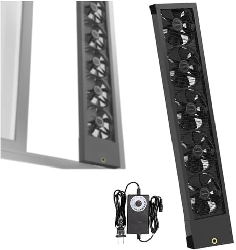 Generico Ventilatore da Finestra, Ventilatore da Finestra for Camera da Letto, Retrattile 35-135 cm Opzionale, velocità Regolabile 0-2800 Giri/min, Retrattile 5 cm(35-40CM)