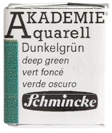 Schmincke AKADEMIE Aquarell 1/2 Näpfchen Dunkelgrün, 16 556 044