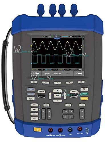 Handheld Oscilloscope Multimeter 6in1 2CH 150MHz 1GSa/s Recorder DMM Spectrum Analyzer Frequency Counter Arbitrary Waveform Generator