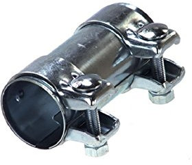 Exhaust Pipe Connector Steel Tube Clamp with Screws Adapter Sleeve Joint Coupler (43mmx46mm-125mm)