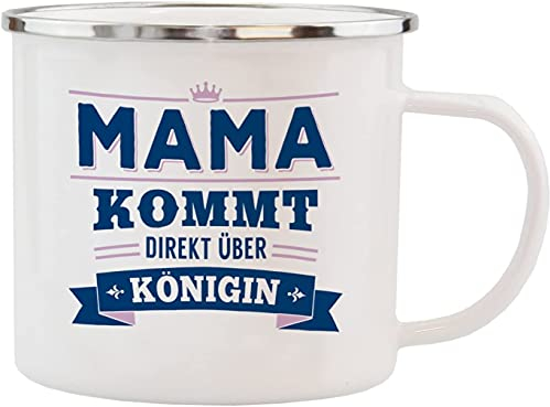 History & Heraldry Echter Kerl - Emaille Becher Beste Mama - individuelle und personalisierte Tasse mit Name und Spruch