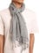 Prettystern Herren 200cm uni-Farbe Lang Meliert Sommer-Schal Fransen Leinen-Tuch Grau - Hell Blaugrau T35
