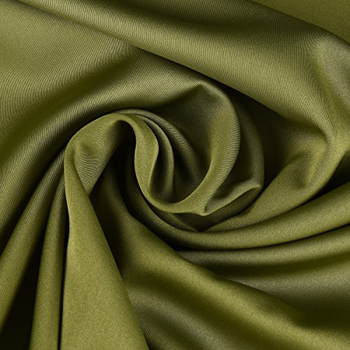 SCHÖNER LEBEN. Royal Micro Satin Stoff Meterware moos grün 1,40m Breite