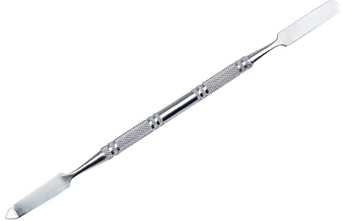Healifty Stainless Steel Double Spatula Ointment Spatula for Make Up Pallets (Silver)