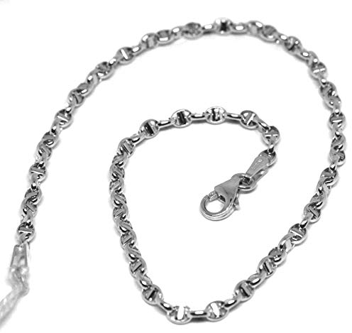 Armband Weißgold 750 18 K, 19 cm, Marinara, TraversINO, 2,5 mm, hergestellt in Italien