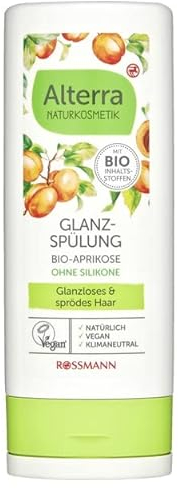 Alterra Bio-Aprikose & Bio-Weizen Haarkonditioner - Naturkosmetik - Ohne Silikone - 200 ml - Glänzend und leichte Kämmbarkeit für trockenes Haar