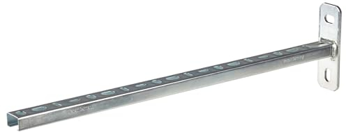 Dalsys Schienenkonsole, Wandausleger 27/18 Silber 50cm, Wandträger, Schwerlastträger aus verzinktem Stahl, korrosionsbeständig