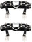 Daimay Leder Strumpfband 2 PCS Oberschenkel Ring Harness Suspender Gothic Gummi Nieten Strapsbänder Verstellbare mit Metall Clip - Schwarz